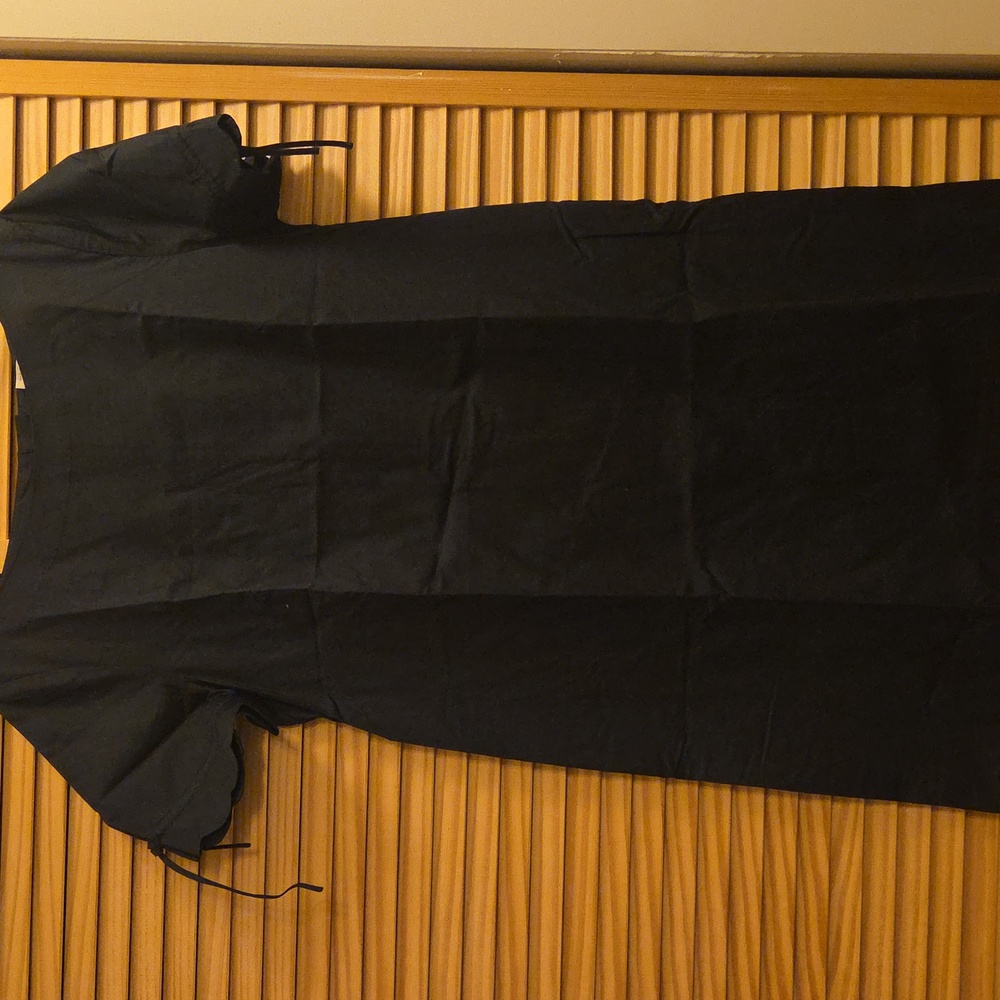 J Crew Black Josie Scalloped Hem Shift Dress SZ 14